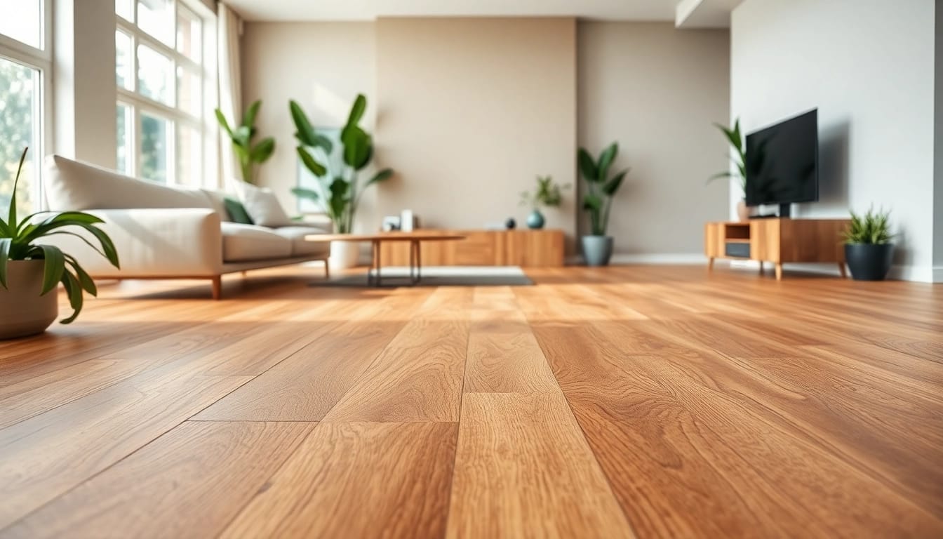 Transform your space with waterproof lvp flooring in a modern living room setting highlighting its elegant texture.