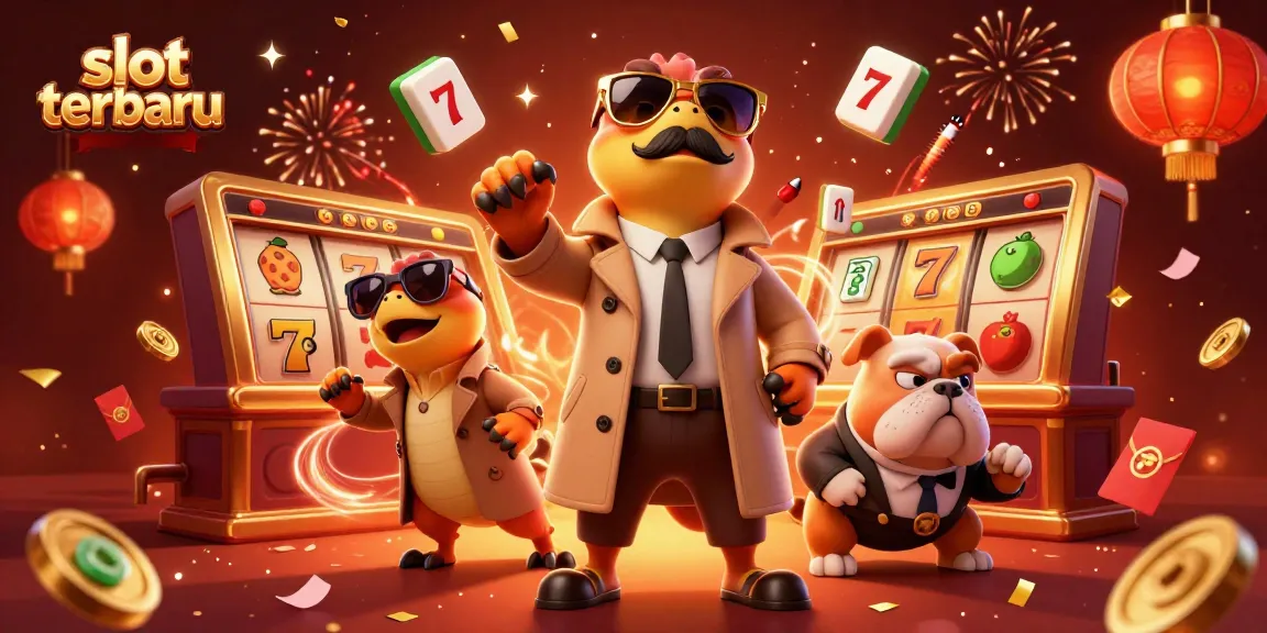 Experience the thrill of slot terbaru with 3D cartoon raptors sneaking into a VIP casino, surrounded by vibrant gaming elements.