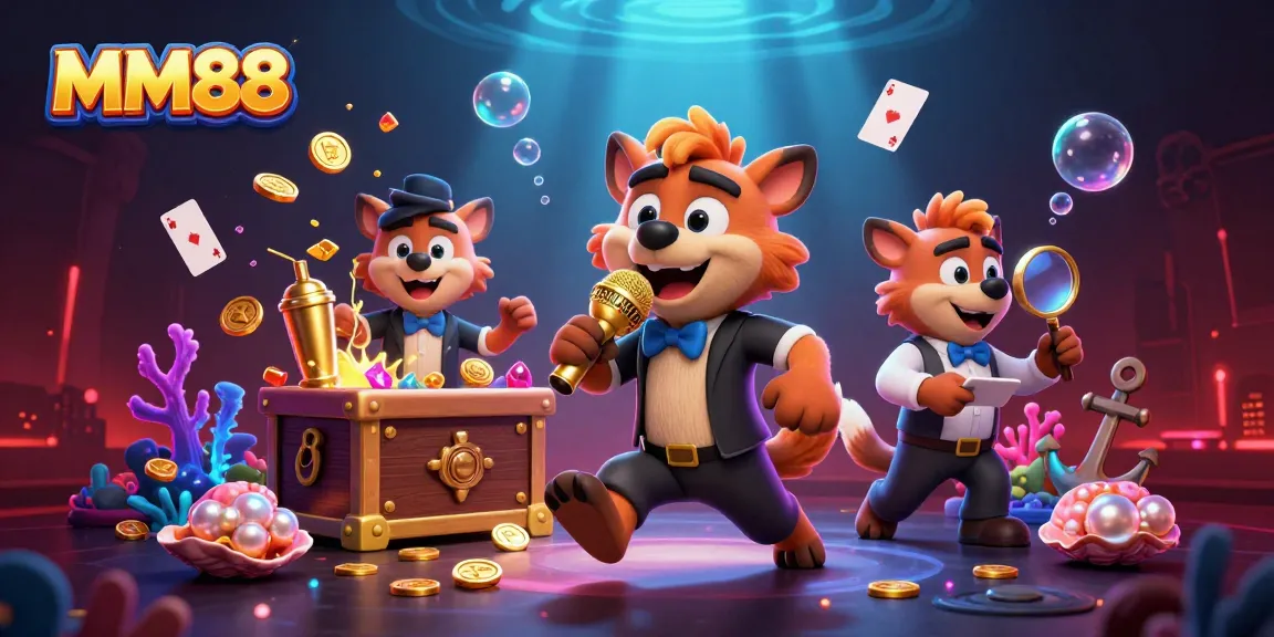 Experience the vibrant MM88 casino atmosphere with lively hyenas showcasing thrilling games and entertainment.