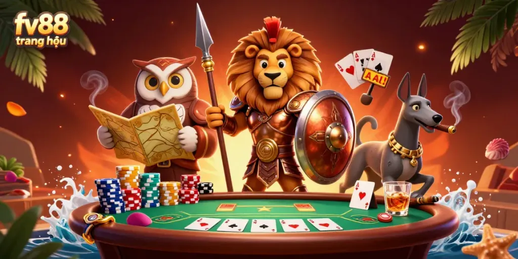 Bet on exciting outcomes with fv88 trang chủ showcased in a vibrant 3D casino scene.