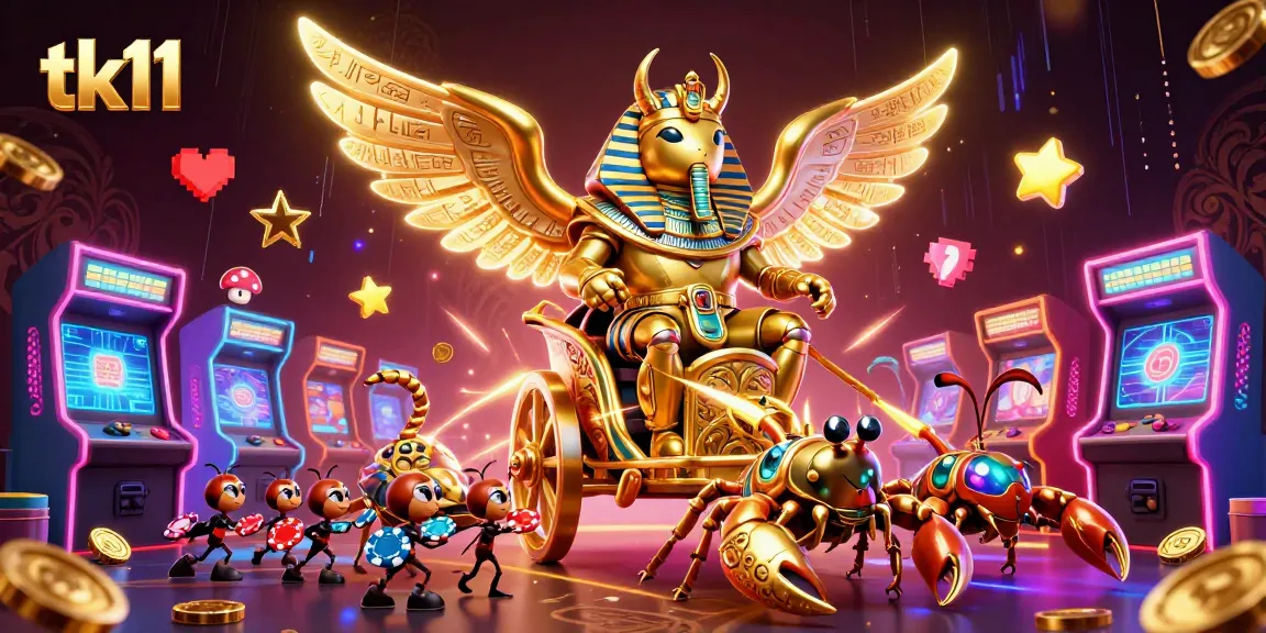 Experience thrilling gameplay with tk11's vibrant casino scene featuring colorful characters and gaming elements.