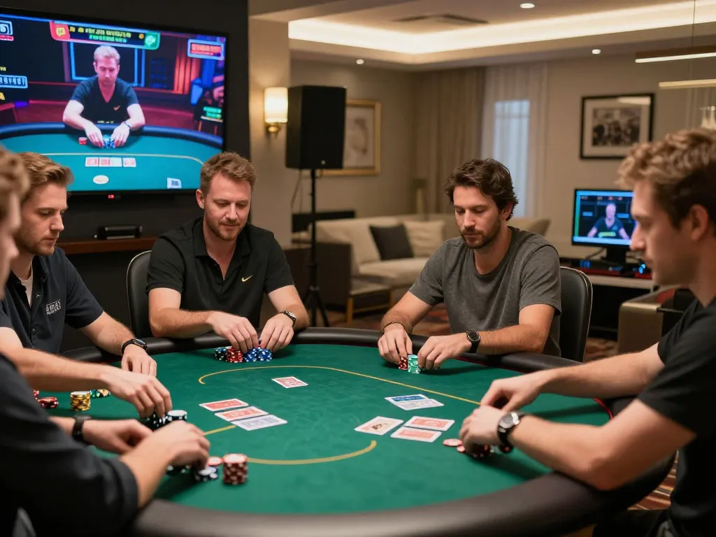 Engaging players at an upscale online poker game showcasing 789win's premium gaming experience.