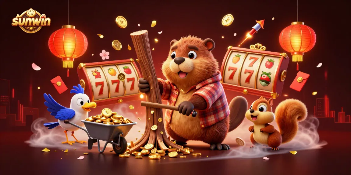 Experience thrilling wins with sunwin as the beaver brings in golden coins from slot games!