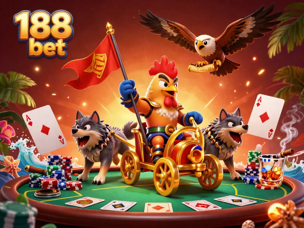 Experience thrilling moments at 188 bet with vibrant poker games and animated characters in action.