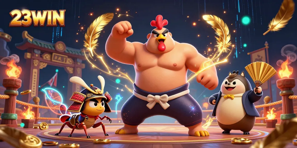 Experience the dynamic world of 23WIN with intense action in a vibrant casino setting.