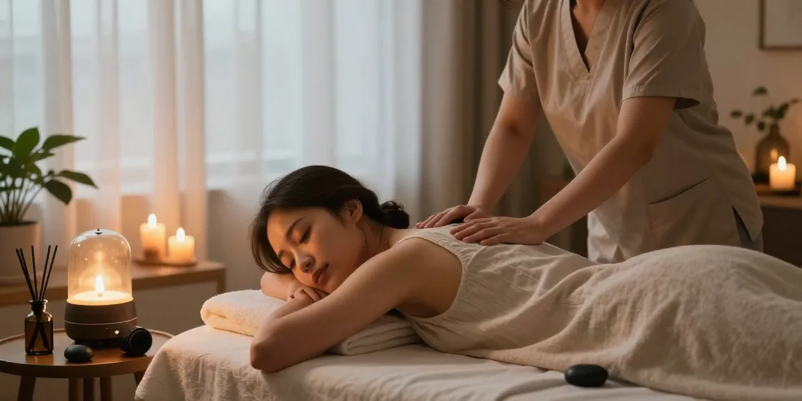 Namyangju출장안마 - Professional massage therapy session in a serene home spa setting enhancing relaxation.