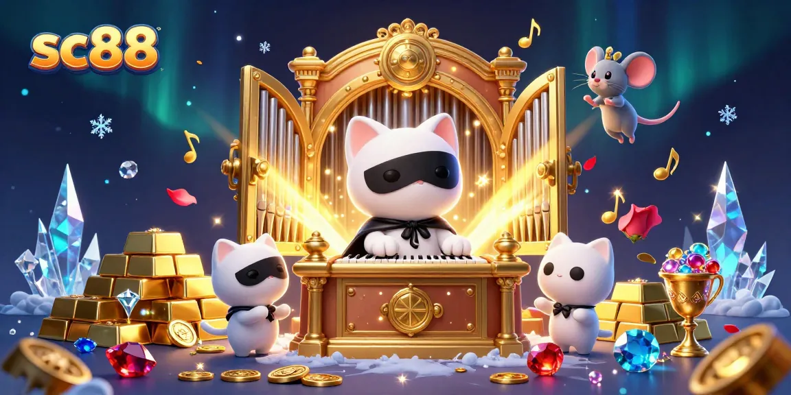 Experience the thrilling excitement of sc88 in this vibrant 3D casino scene filled with treasures and acrobatic action.
