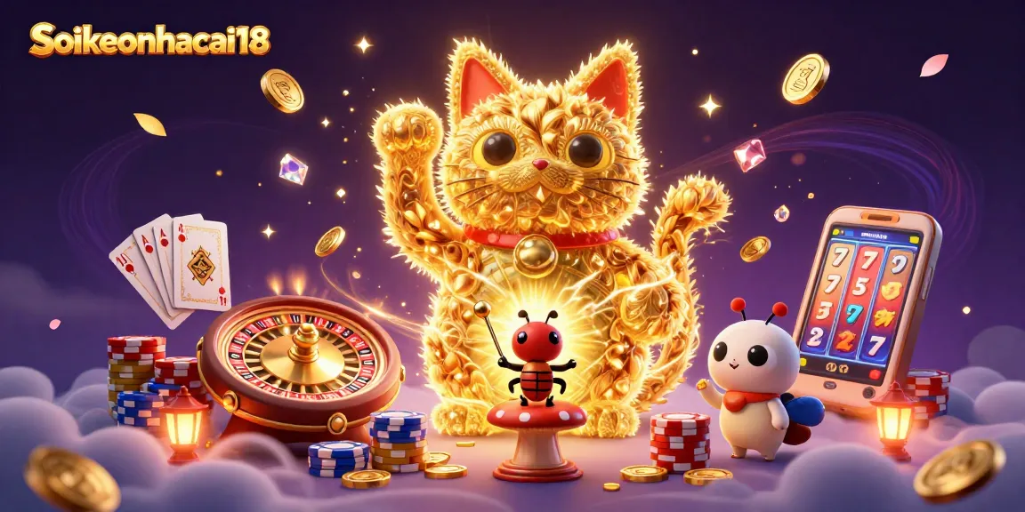 Engage with soikeonhacai18's vibrant 3D casino-themed illustration showcasing dynamic characters and symbols.