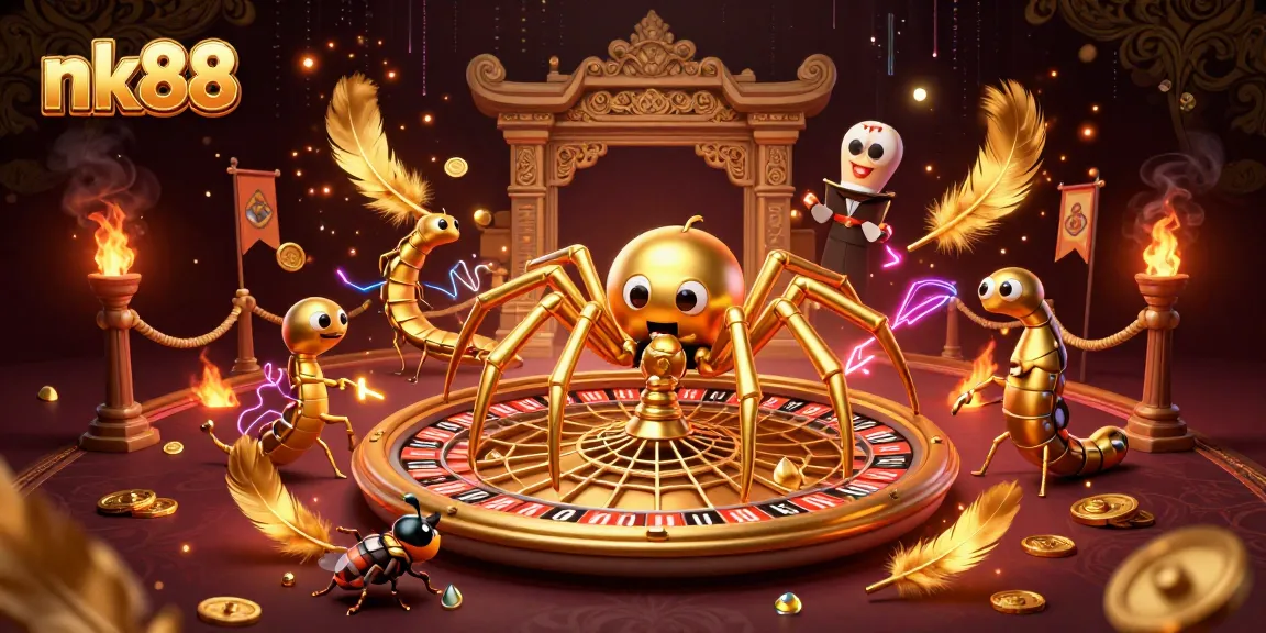 Spin your luck with nk88 in a vibrant, immersive 3D casino scene