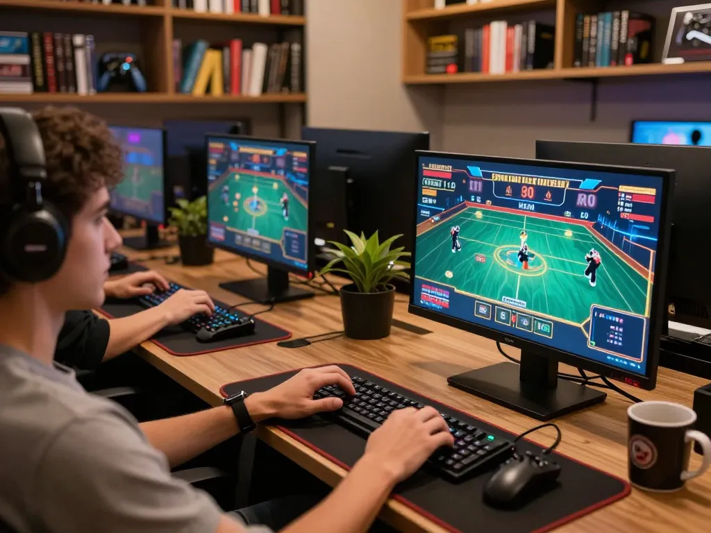 Engaging online gaming action with tg88 app visible on screen and strategy notes nearby.