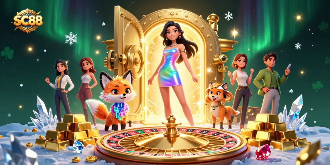 Experience thrilling gameplay with SC88 in a dazzling online casino scene featuring vibrant elements.